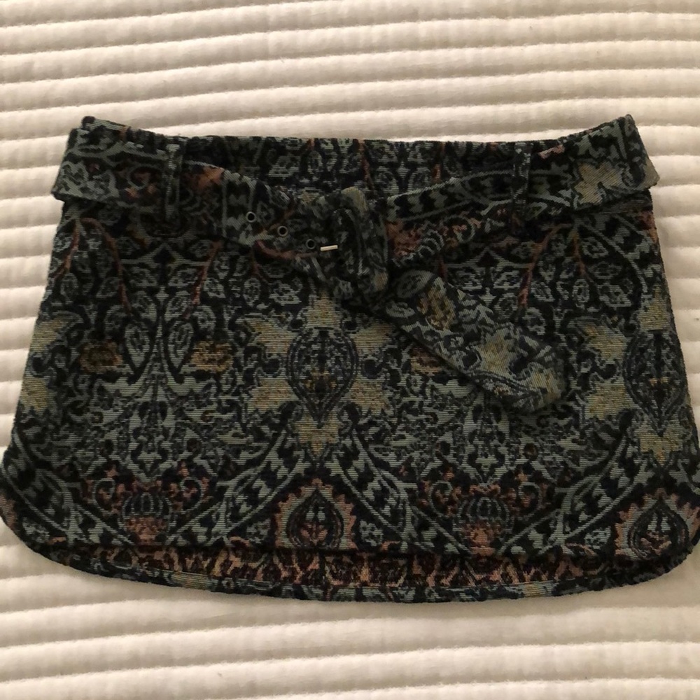 Free People Multicolor Patterned Mini Skirt